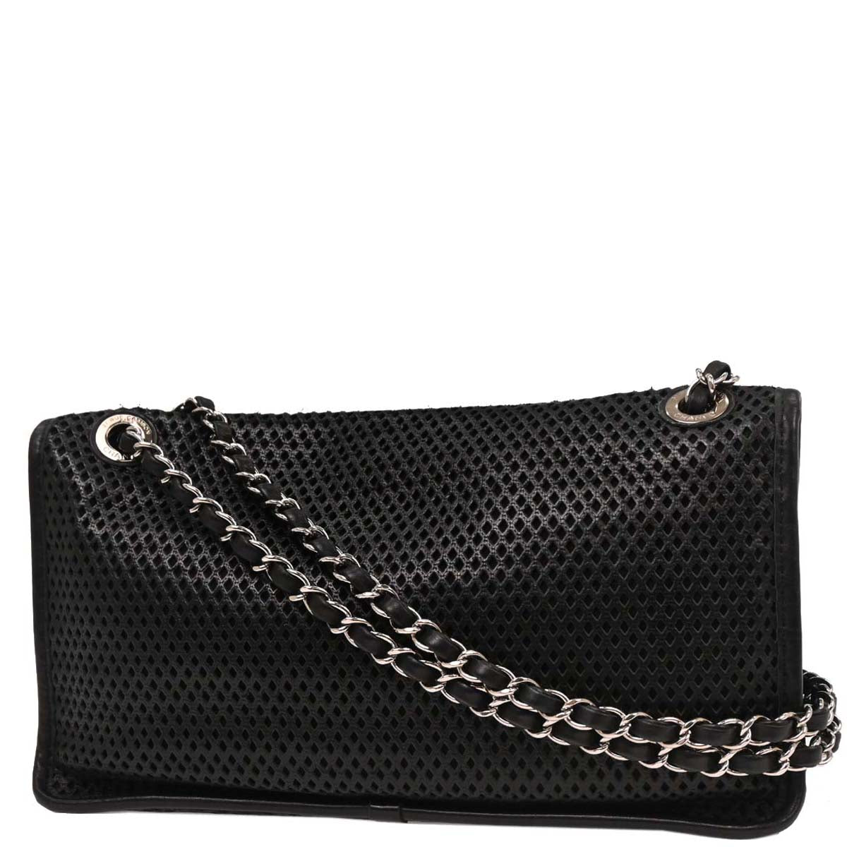 Chanel Black Perforated Calfskin Up in the Air Shoulder Bag