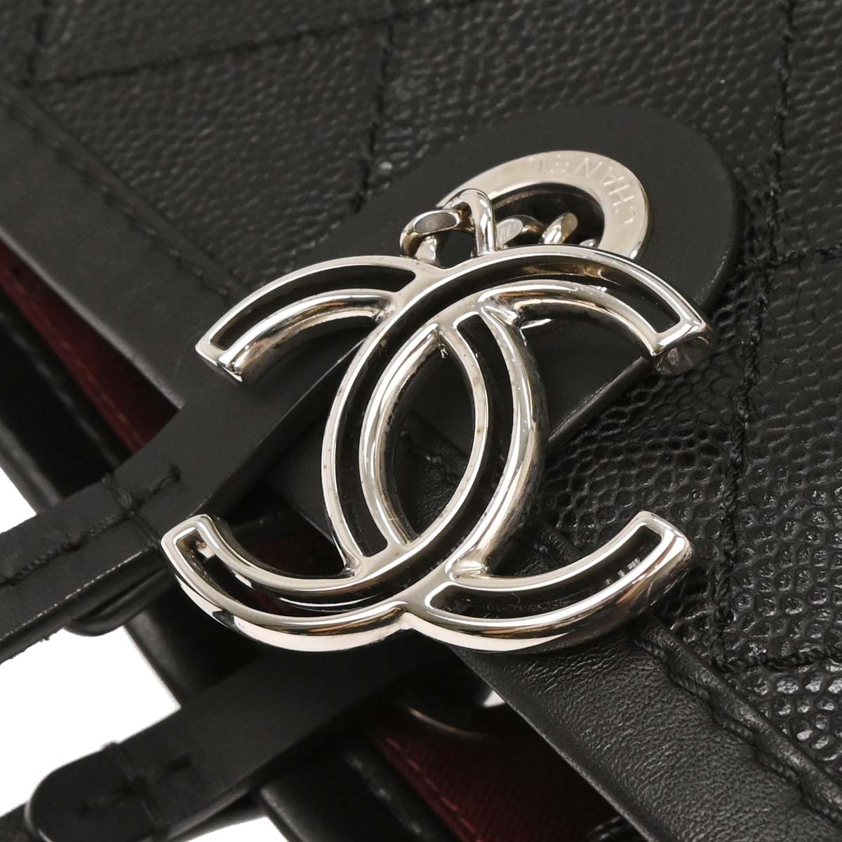 Chanel 2014-2015 Black Caviar Shopping Fever Tote Handbag