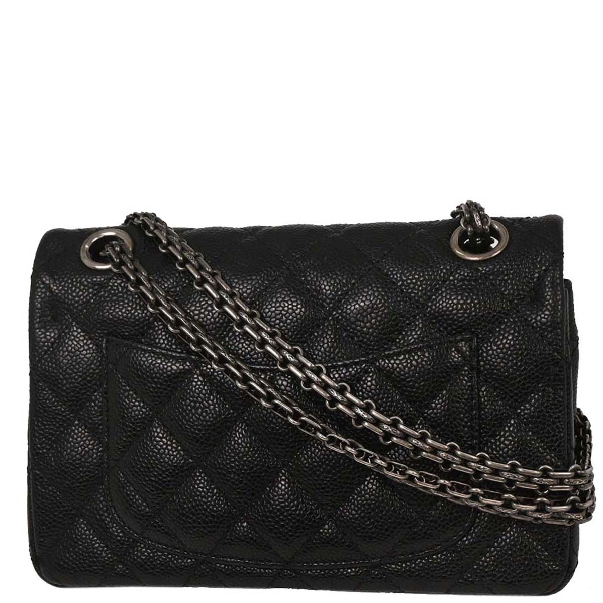 Chanel Black Caviar 2.55 Double Flap Shoulder Bag