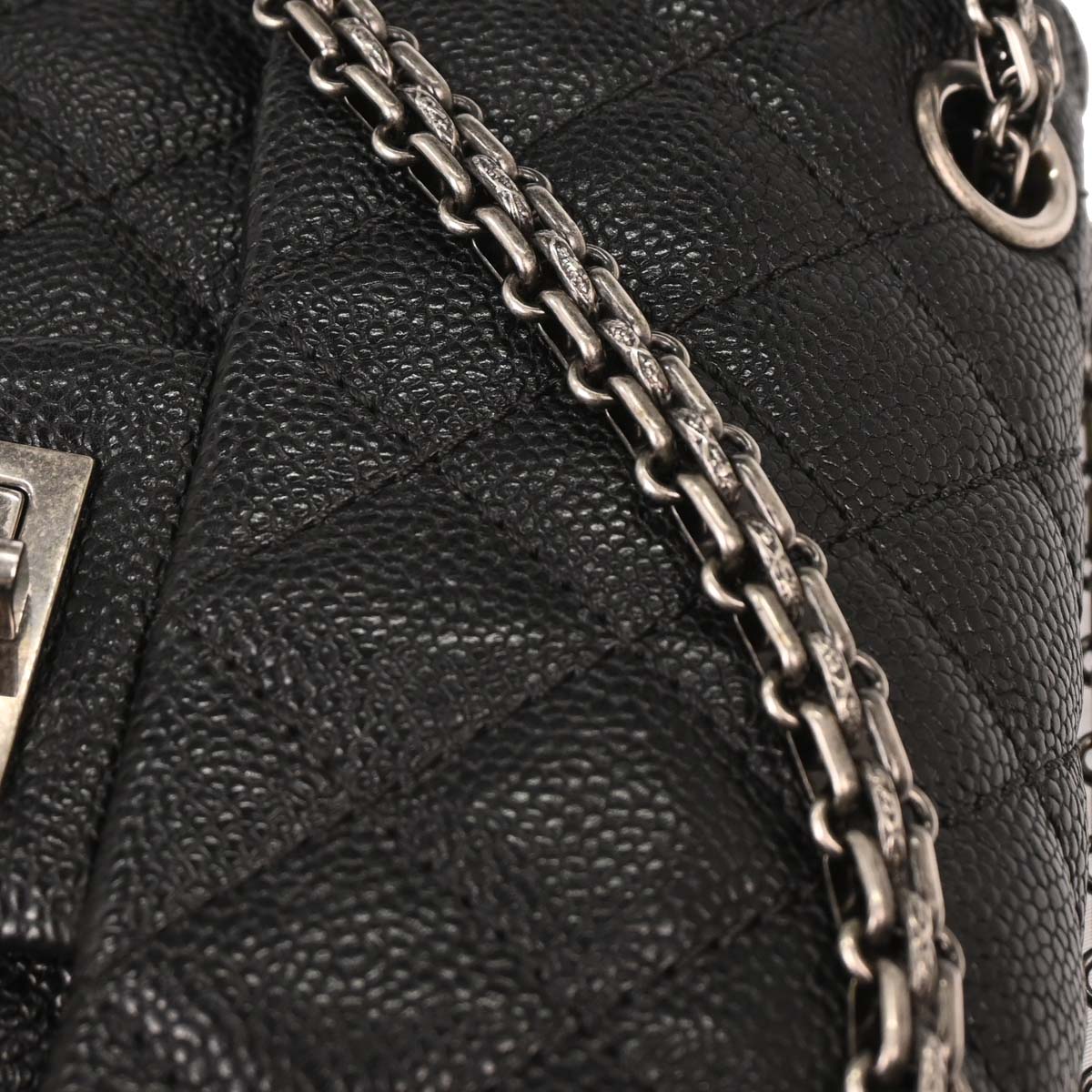 Chanel Black Caviar 2.55 Double Flap Shoulder Bag