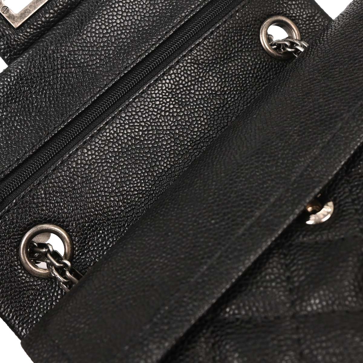 Chanel Black Caviar 2.55 Double Flap Shoulder Bag