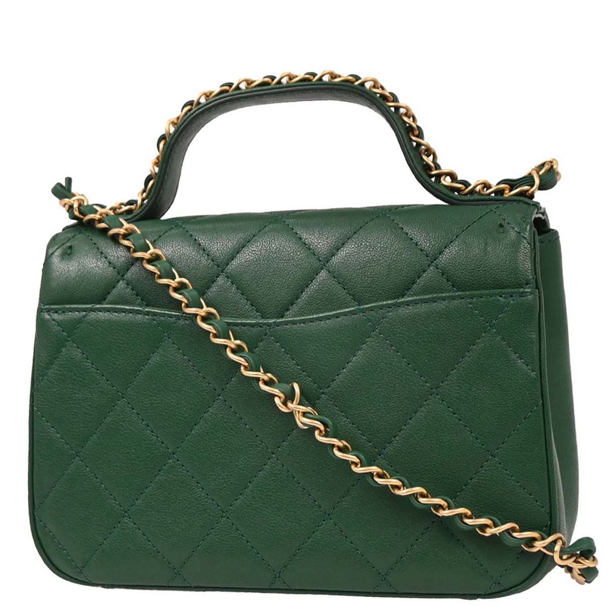 Chanel 2019 Green Lambskin 19 Infinity Chain 2way Shoulder Handbag