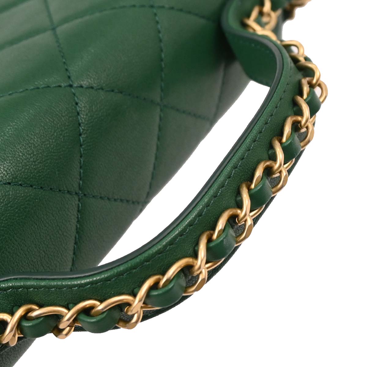 Chanel 2019 Green Lambskin 19 Infinity Chain 2way Shoulder Handbag