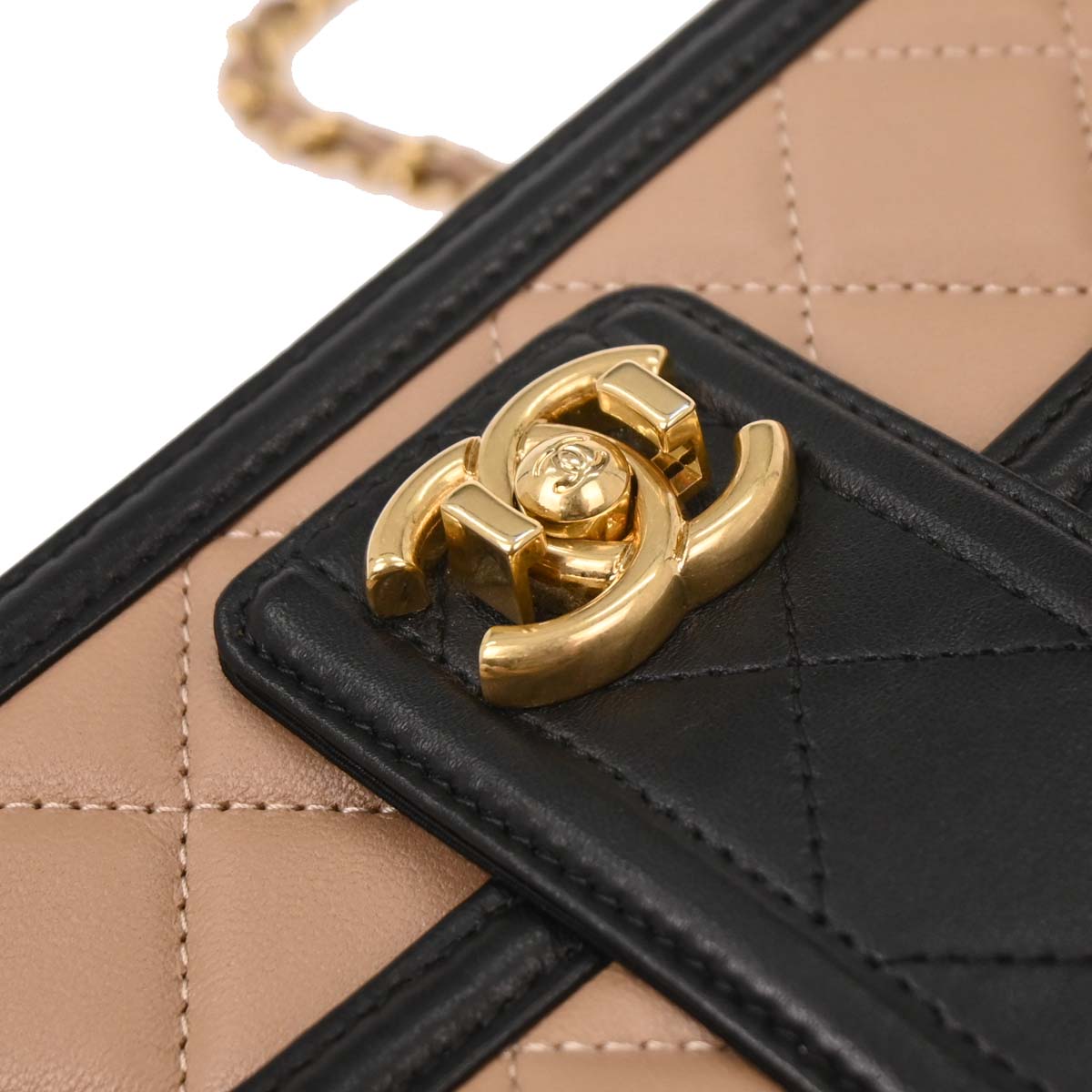 Chanel Beige Lambskin Elegant CC WOC Wallet on Chain