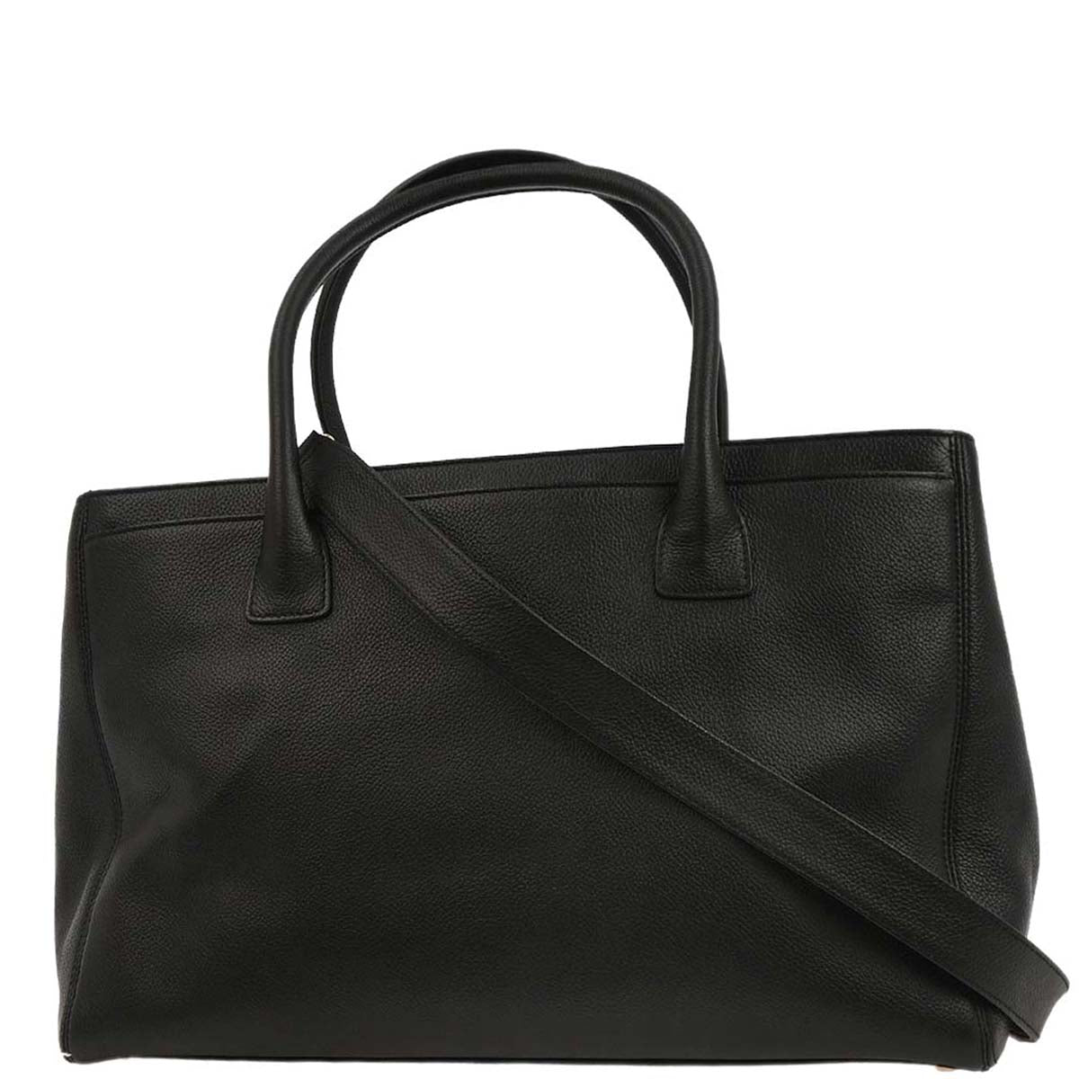 Chanel 2010-2011 Black Caviar Executive Cerf Tote Handbag