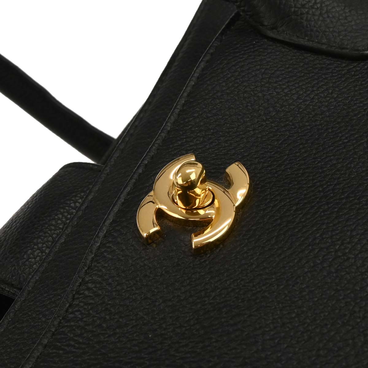Chanel 2010-2011 Black Caviar Executive Cerf Tote Handbag
