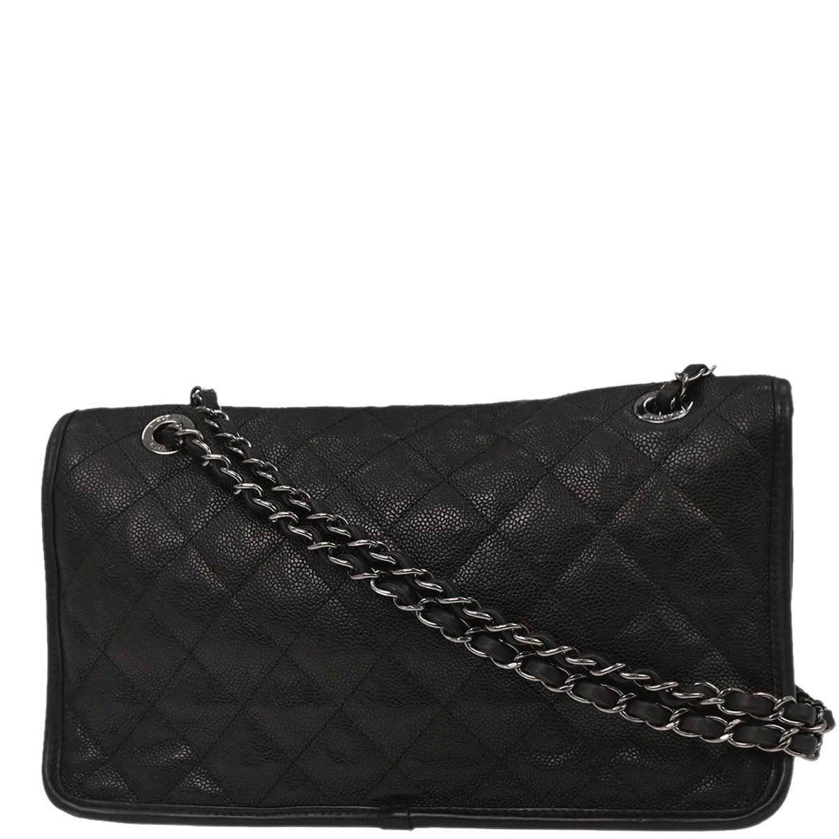 Chanel 2014 Black Caviar French Riviera Shoulder Bag
