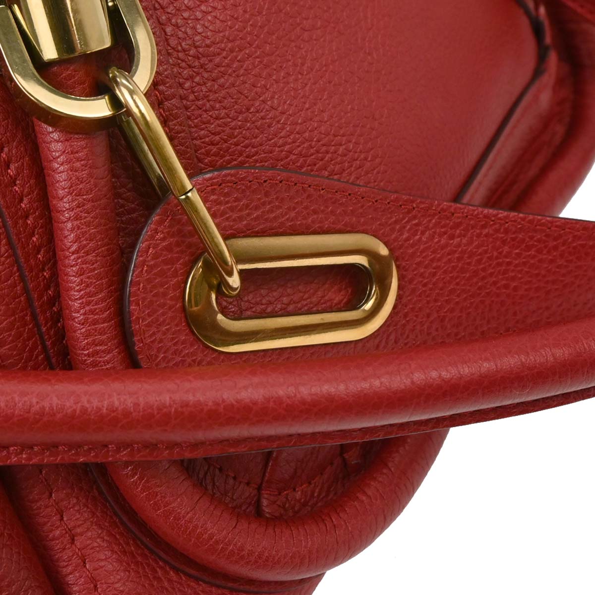 Chloe Red Paraty 2way Shoulder Handbag