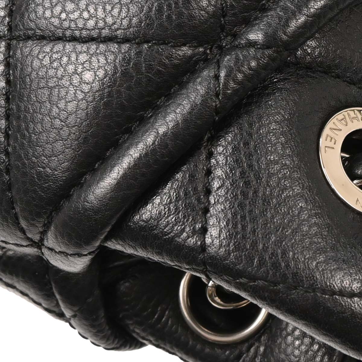 Chanel Black Caviar Tote Chain Handbag