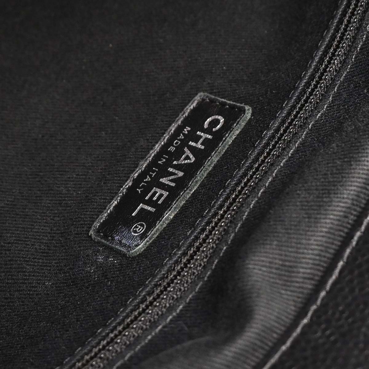 Chanel Black Caviar Tote Chain Handbag