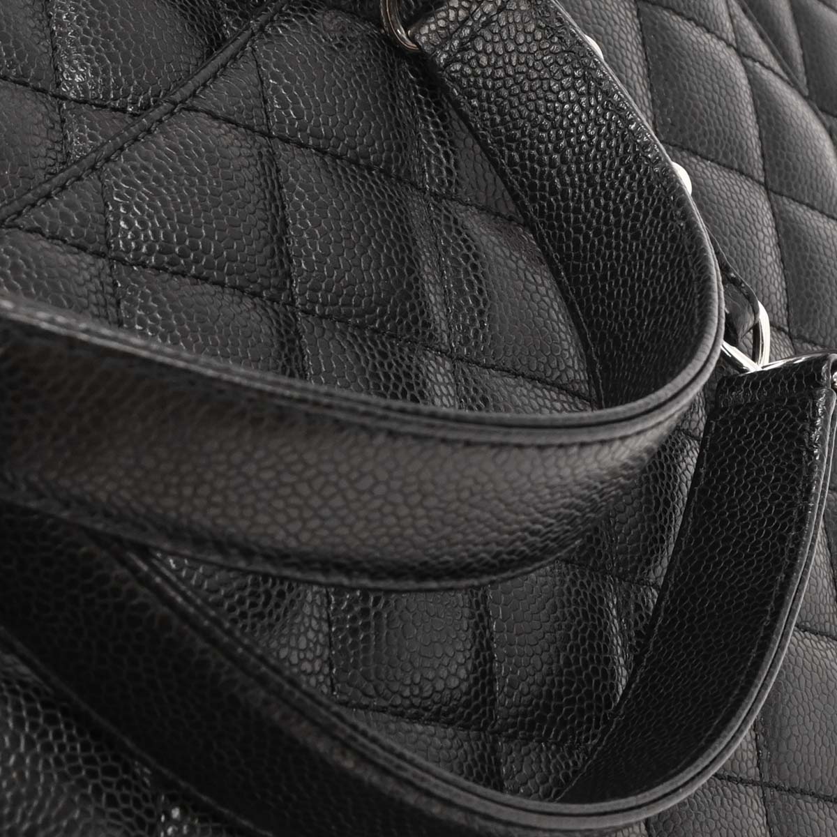 Chanel Black Caviar Grand Shopping Tote GST XL Chain Handbag