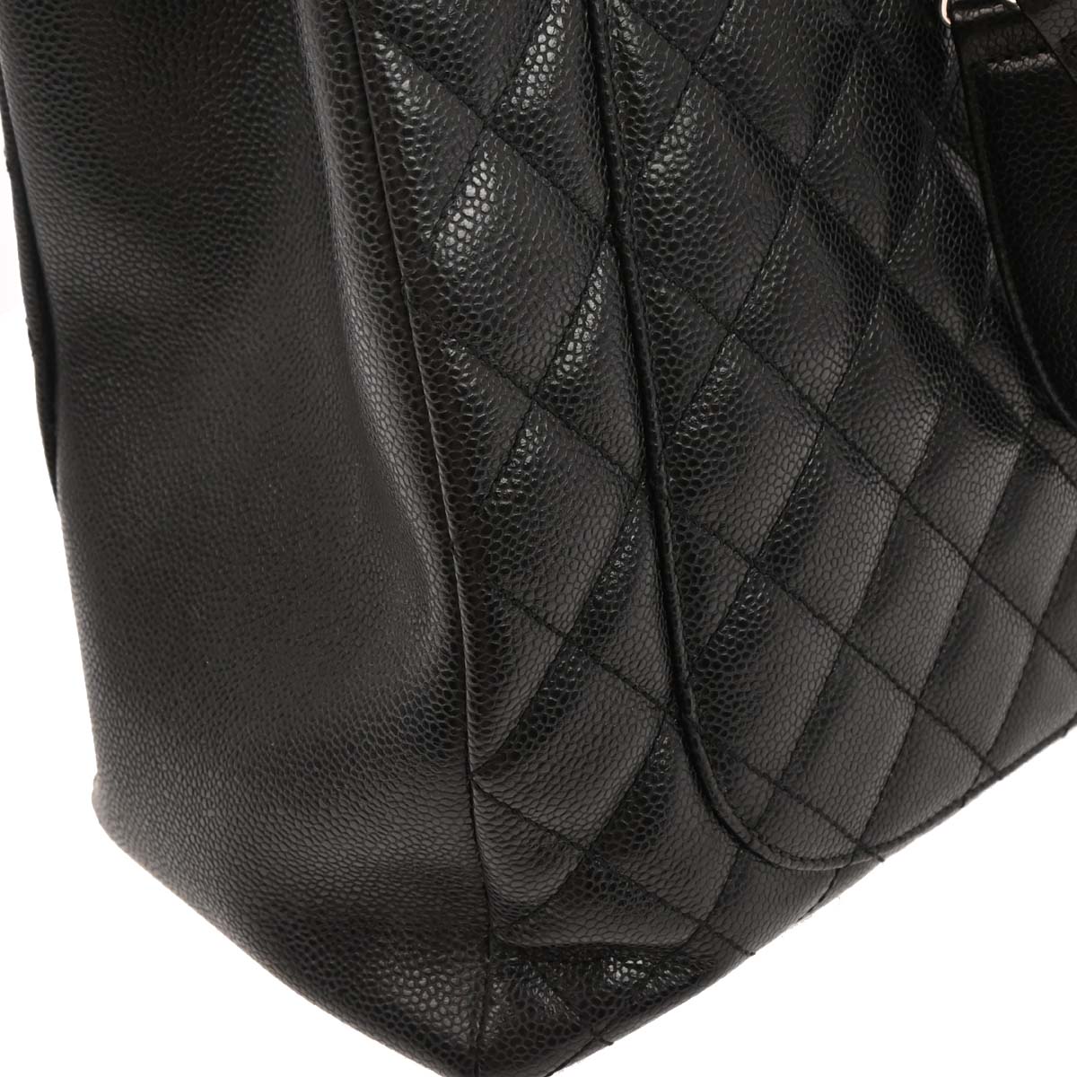 Chanel Black Caviar Grand Shopping Tote GST XL Chain Handbag