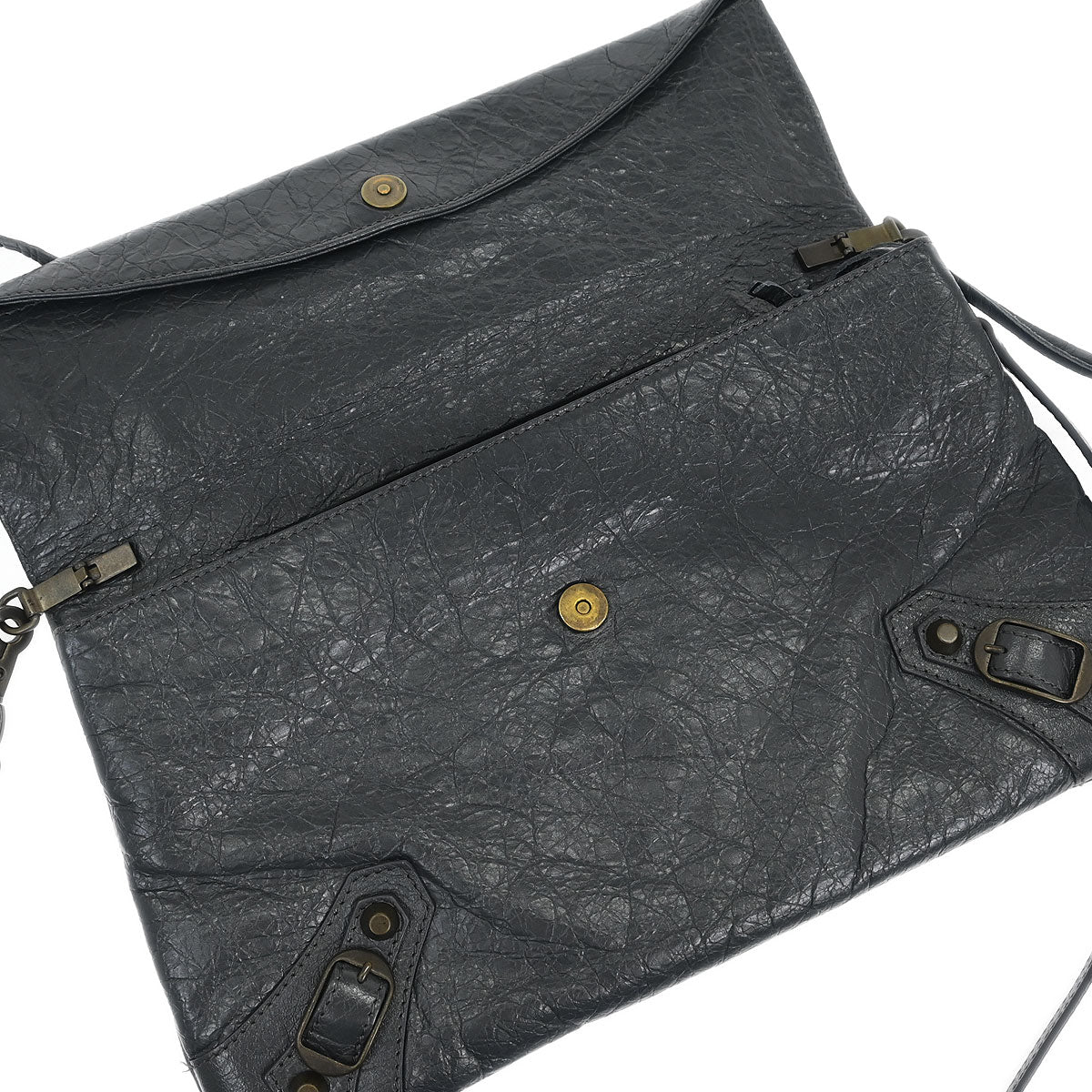 Balenciaga Gray Classic Envelope 2way Shoulder Clutch