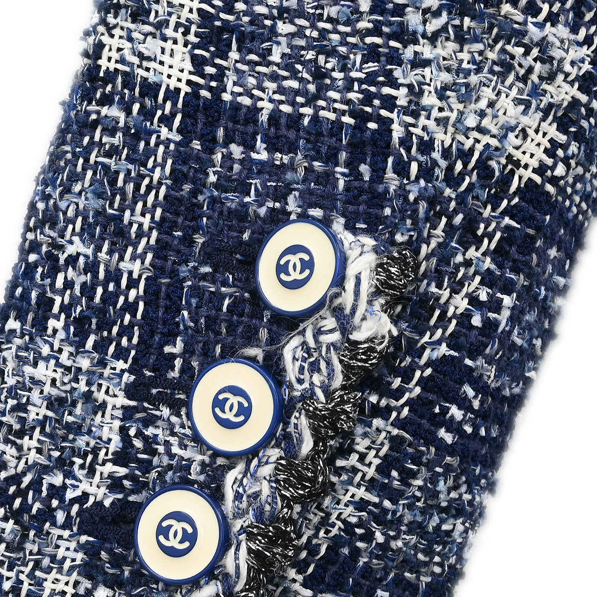 Chanel Setup Suit Jacket Skirt Navy #36