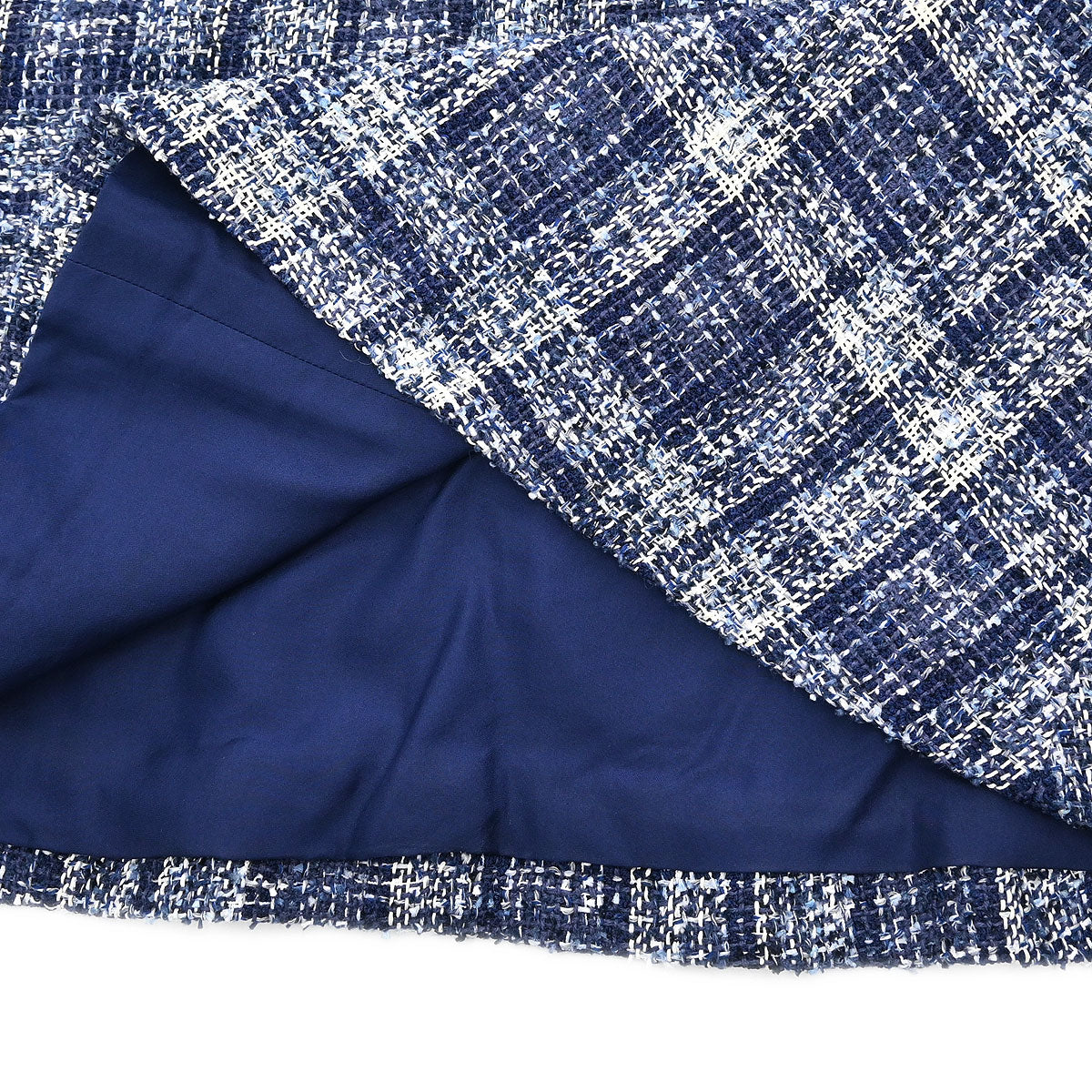 Chanel Setup Suit Jacket Skirt Navy #36