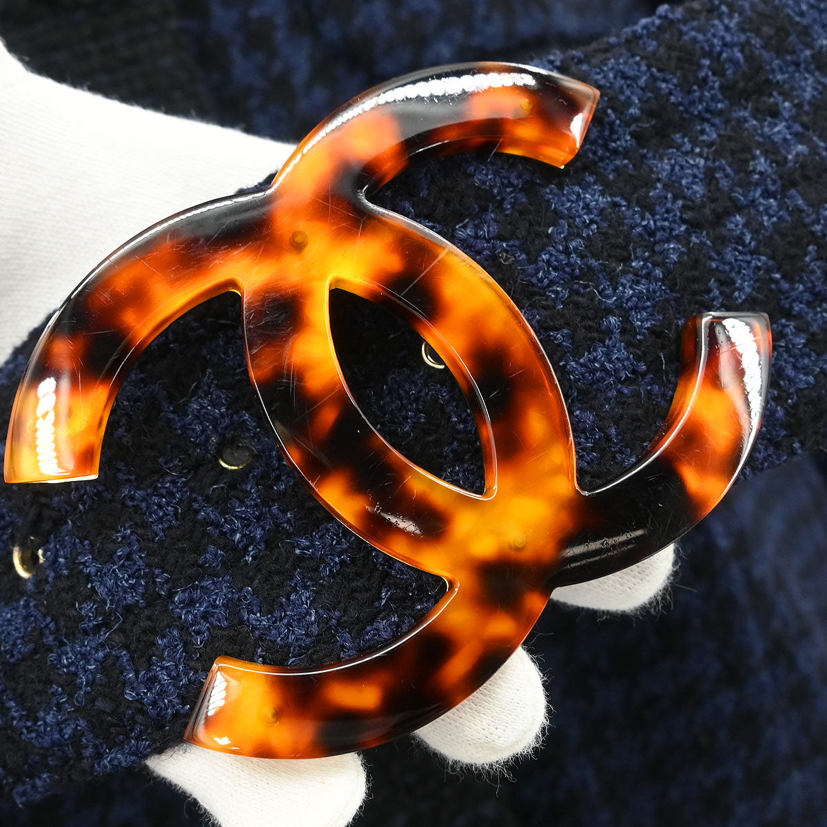 Chanel Single Breasted Jacket Navy #38