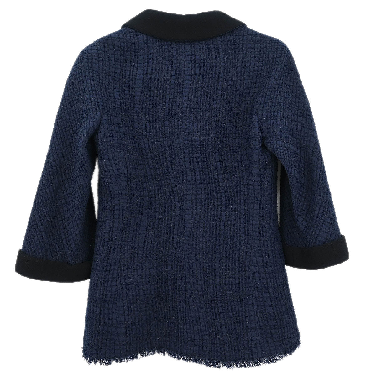 Chanel Single Breasted Jacket Navy #34