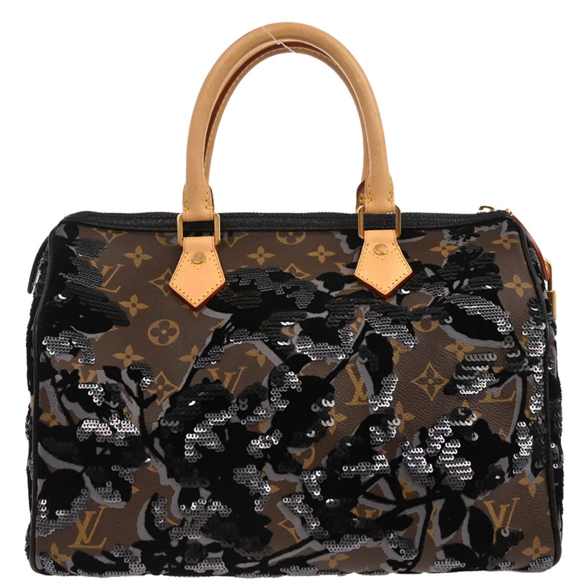Louis Vuitton Monogram Fleur de Jais Speedy 30 Handbag M40436
