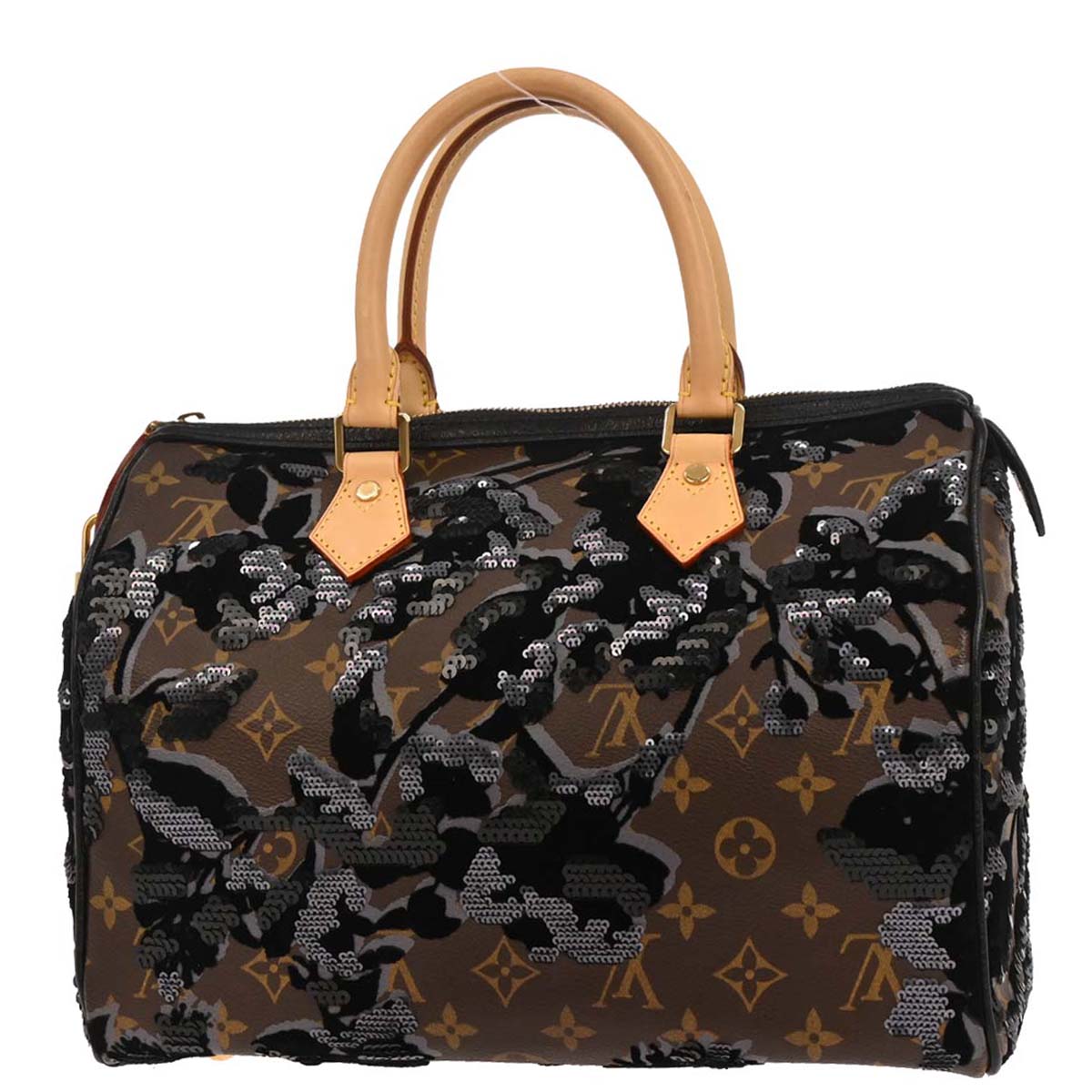 Louis Vuitton Monogram Fleur de Jais Speedy 30 Handbag M40436