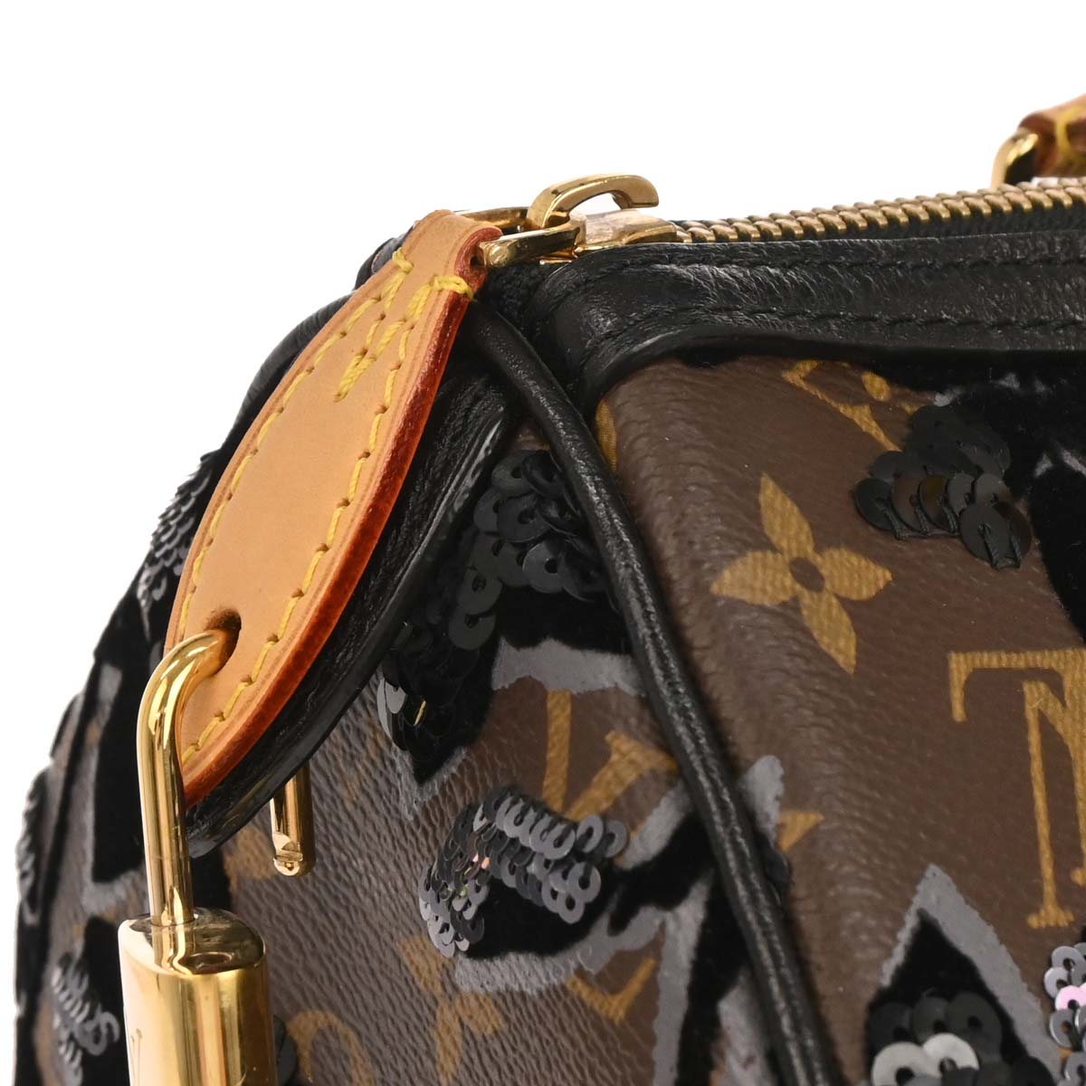 Louis Vuitton Monogram Fleur de Jais Speedy 30 Handbag M40436