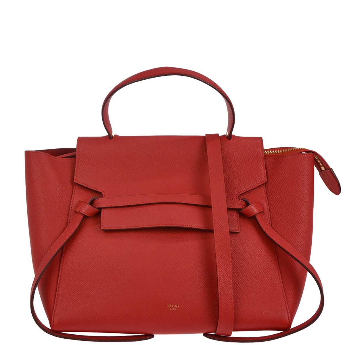 Celine Red Belt Bag 2way Shoulder Handbag