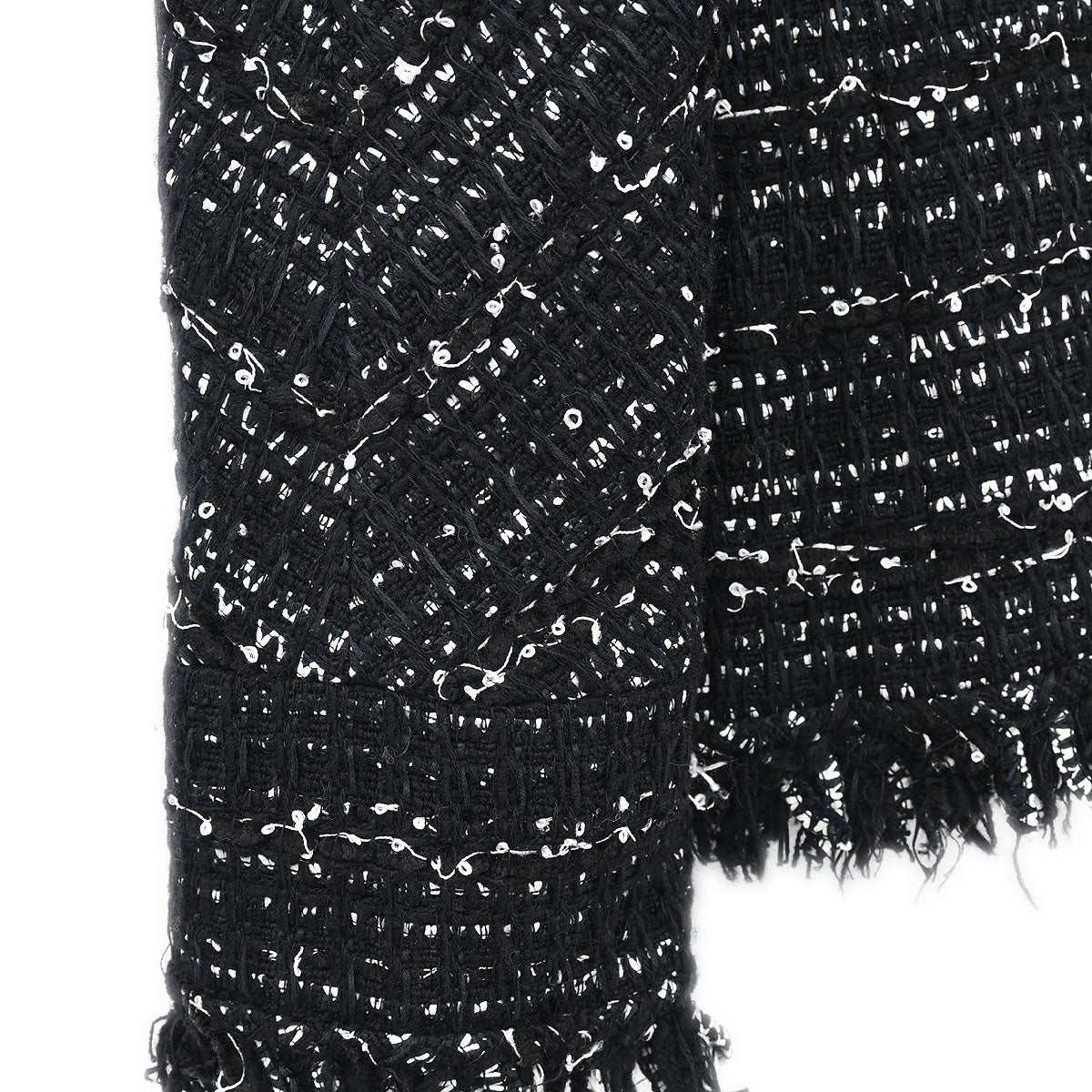 Chanel Single Breasted Collarless Jacket Black #34
