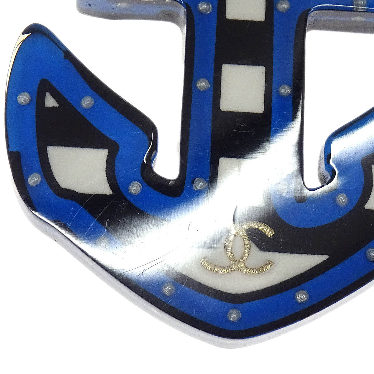 Chanel Brooch Pin Anchor Blue 18P
