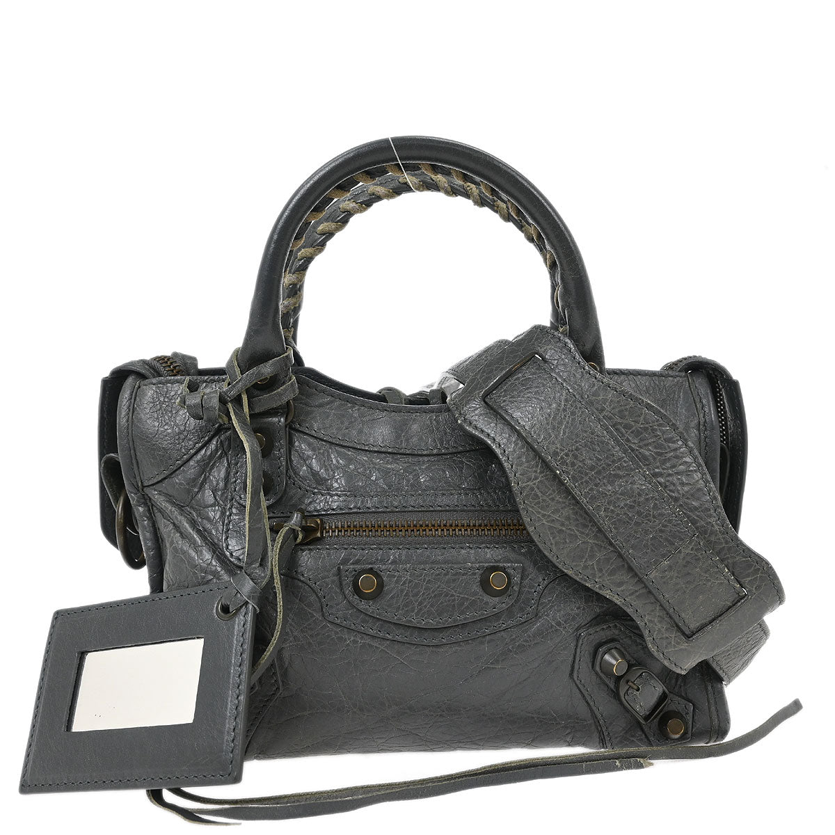Balenciaga Gray Classic Mini City 2way Shoulder Handbag