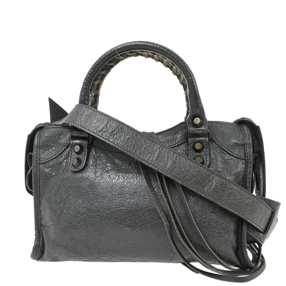 Balenciaga Gray Classic Mini City 2way Shoulder Handbag