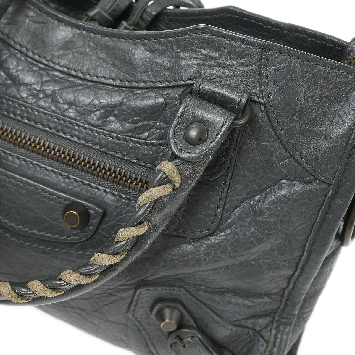 Balenciaga Gray Classic Mini City 2way Shoulder Handbag