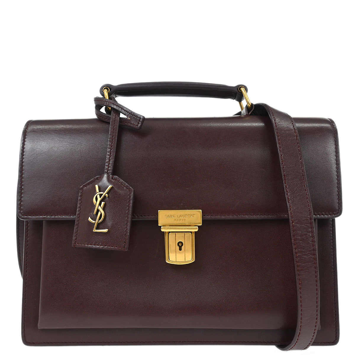 Saint Laurent Bordeaux Leather High School 2way Shoulder Handbag