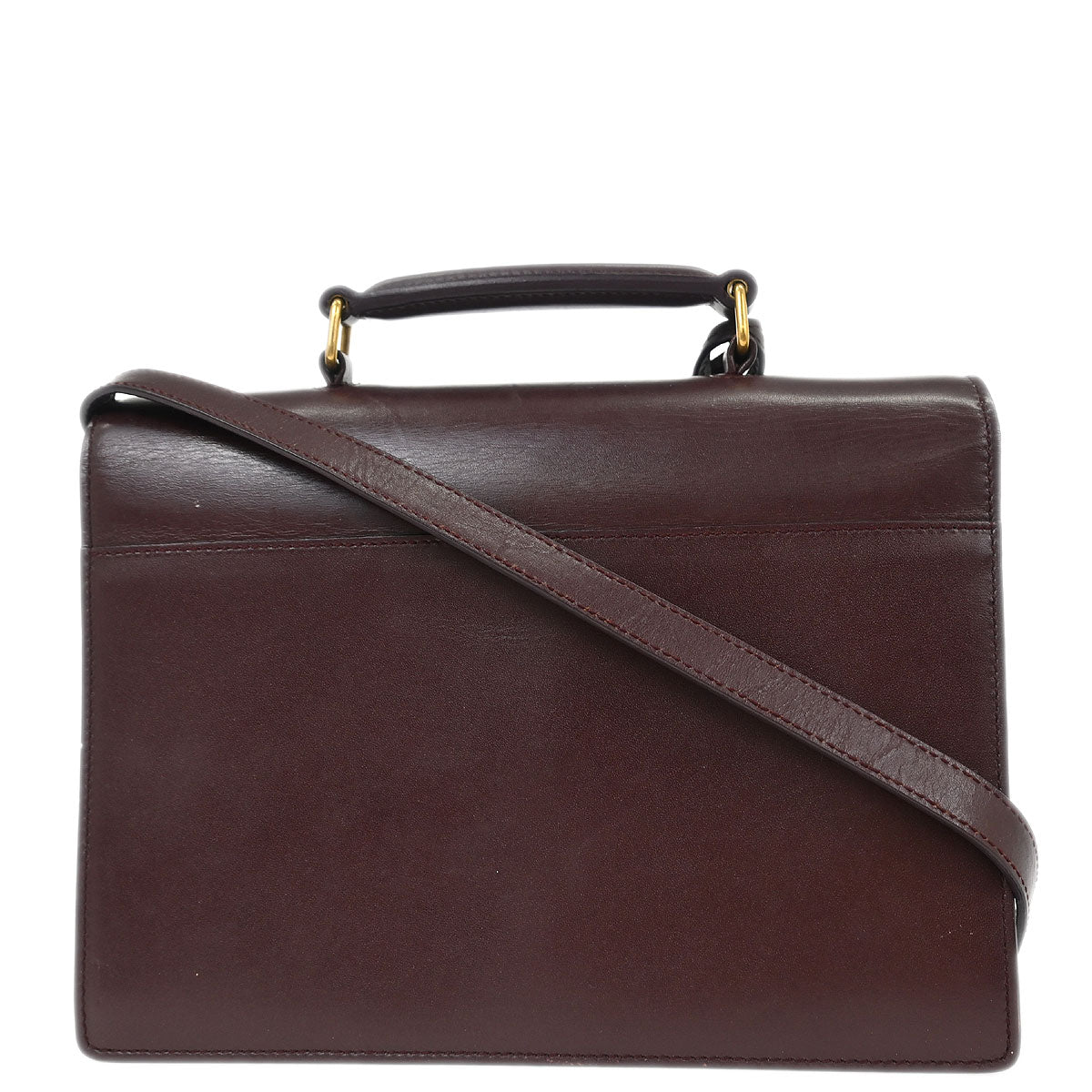 Saint Laurent Bordeaux Leather High School 2way Shoulder Handbag