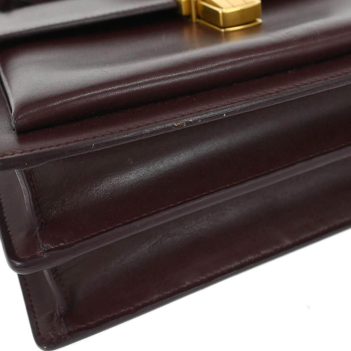 Saint Laurent Bordeaux Leather High School 2way Shoulder Handbag