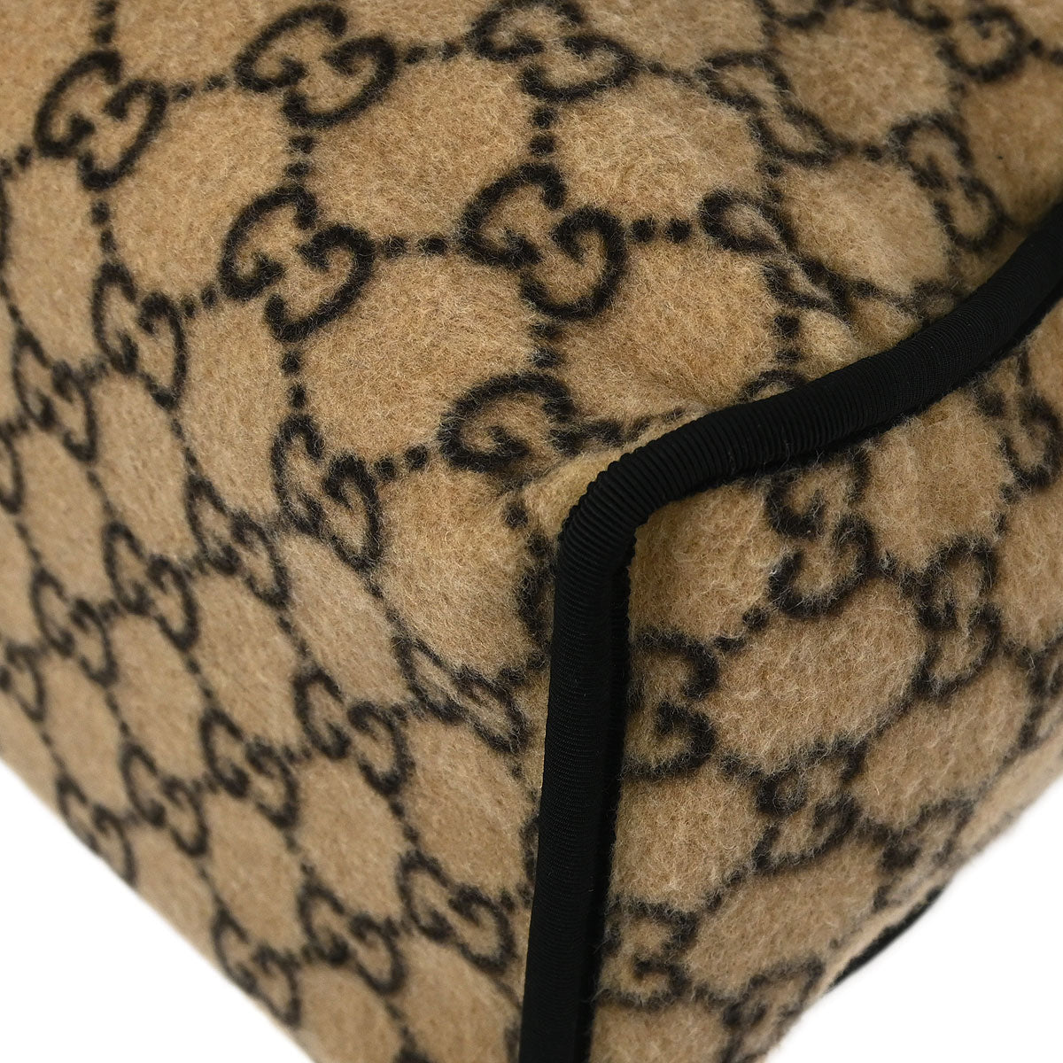 Gucci Beige Wool GG Tote 2way Shoulder Handbag