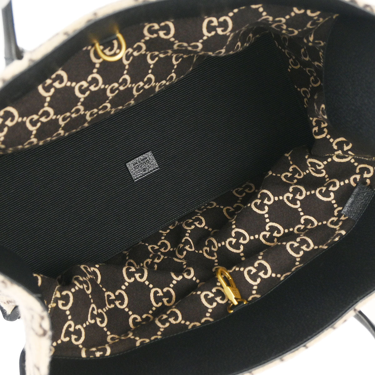 Gucci Beige Wool GG Tote 2way Shoulder Handbag