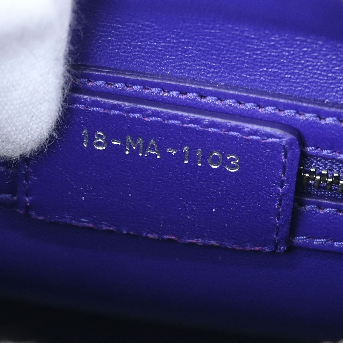 Christian Dior Purple Wool Lady Dior 2way Shoulder Handbag