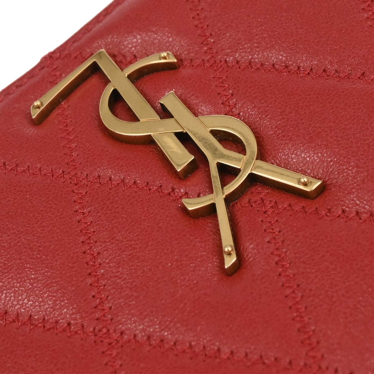 Saint Laurent Red Leather Shoulder Angie Chain Bag