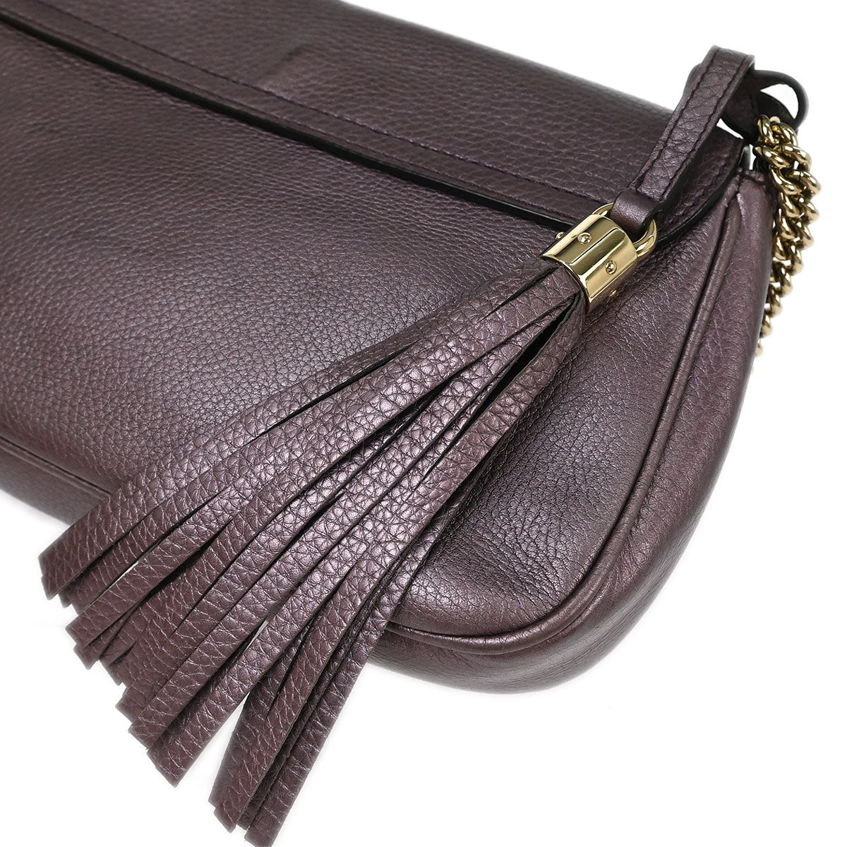 Gucci Metallic Purple Soho Chain Shoulder Bag