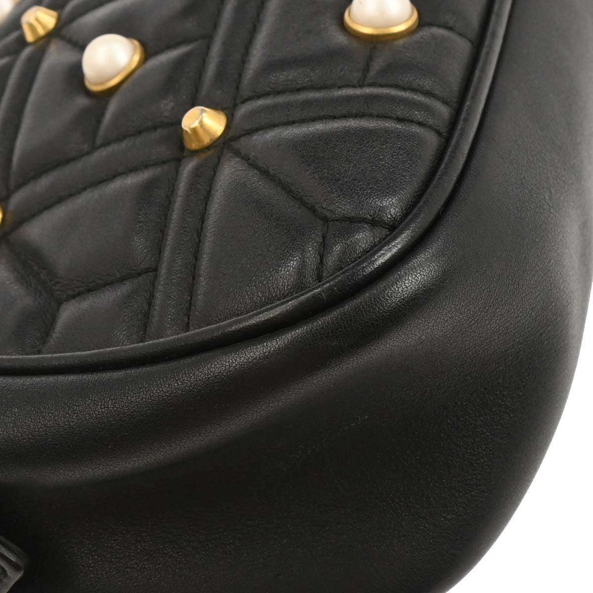 Gucci Black Leather Marmont Shoulder Bag