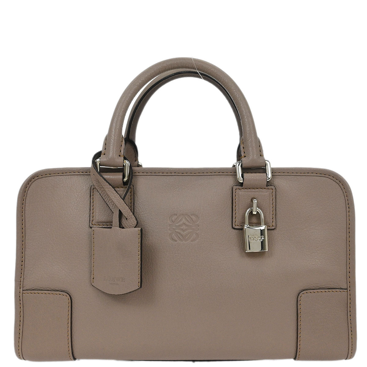 Loewe Gray Leather Amazona 28 Handbag
