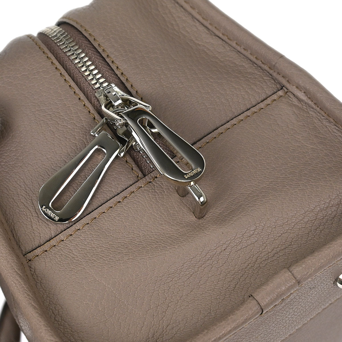 Loewe Gray Leather Amazona 28 Handbag