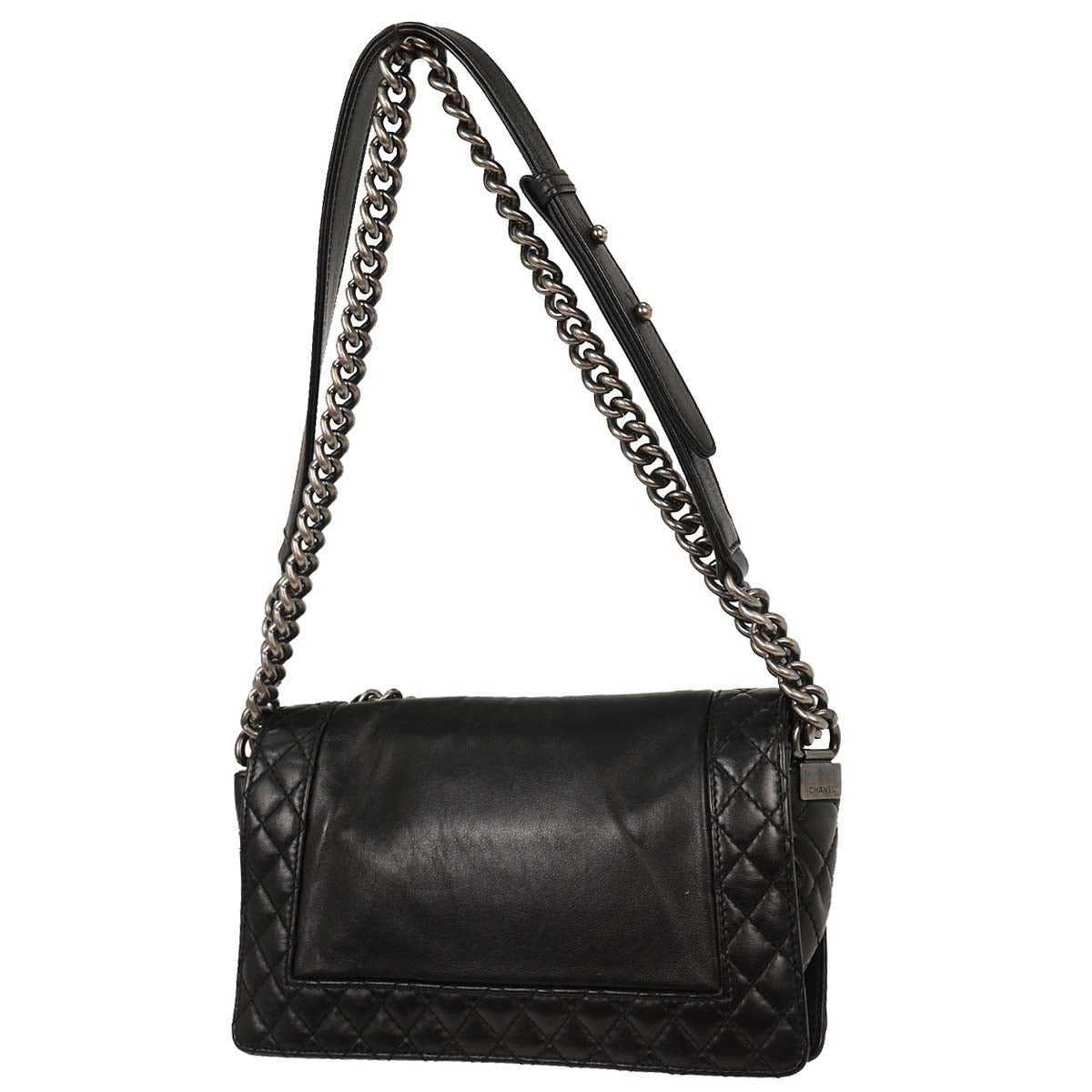 Boy Chanel 2013-2014 Black Lambskin  Medium Shoulder Bag