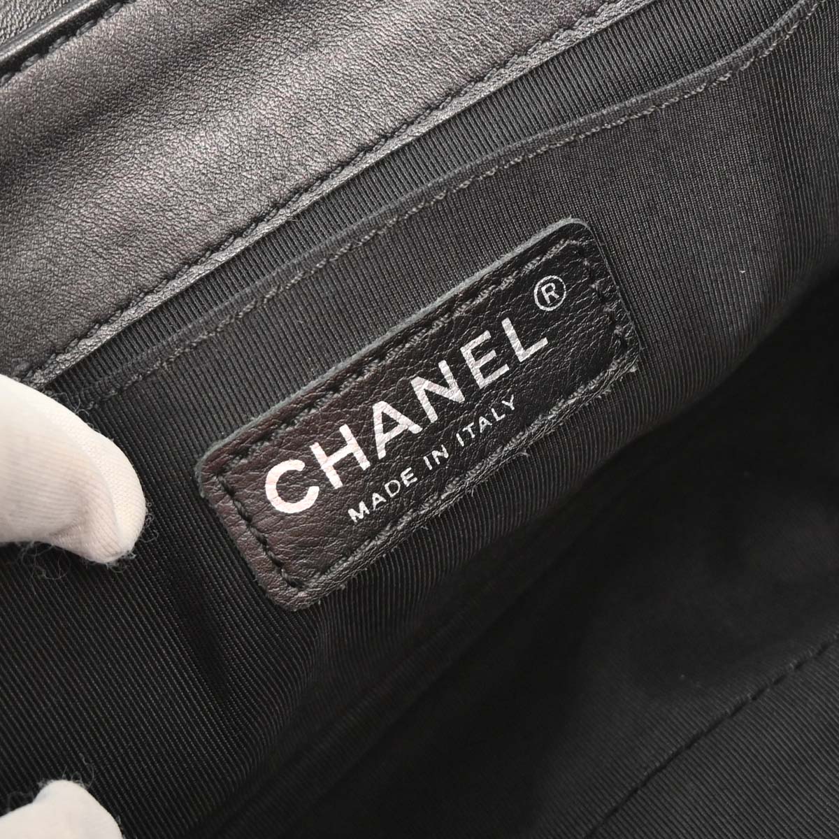 Boy Chanel 2013-2014 Black Lambskin  Medium Shoulder Bag