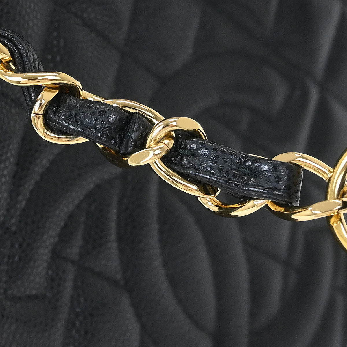 Chanel Black Caviar Petite Shopping Tote PST Chain Handbag