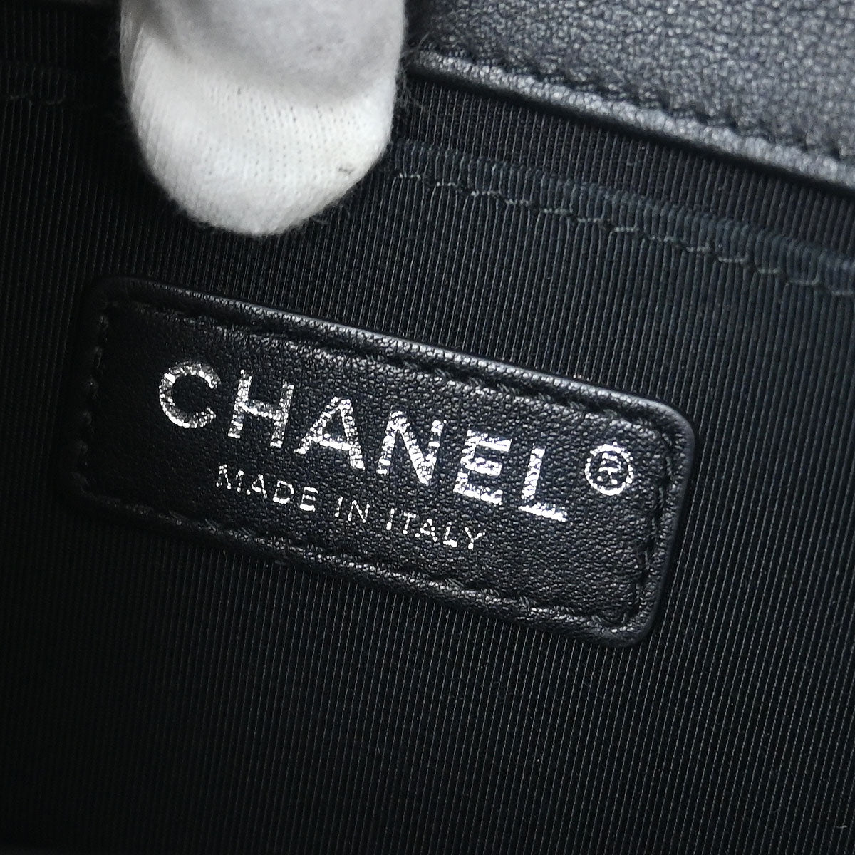 Boy Chanel 2017 Black Chevron Lambskin Small Chain Shoulder Bag