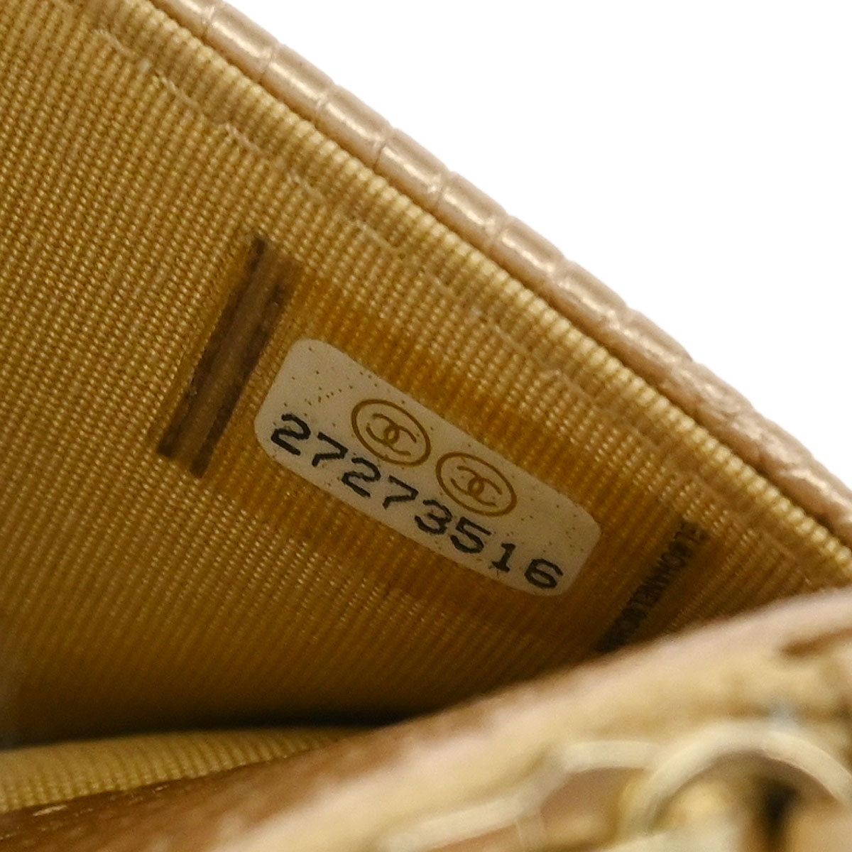 Chanel * Beige Lizard Classic WOC Wallet On Chain