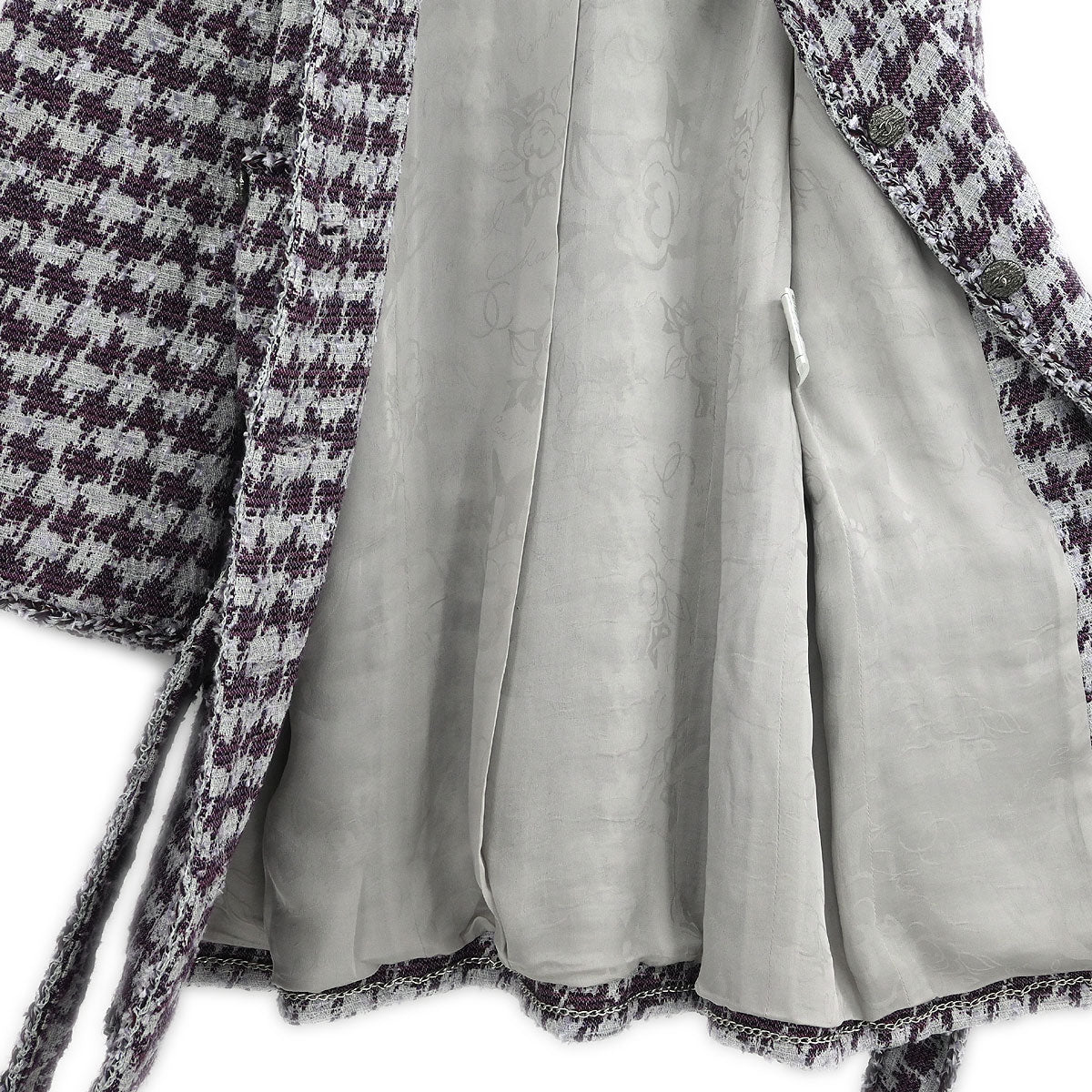 Chanel 2012 Collarless Jacket Gray #42