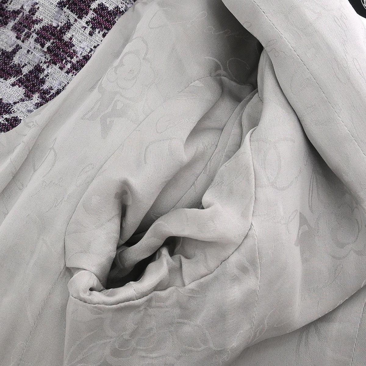 Chanel 2012 Collarless Jacket Gray #42