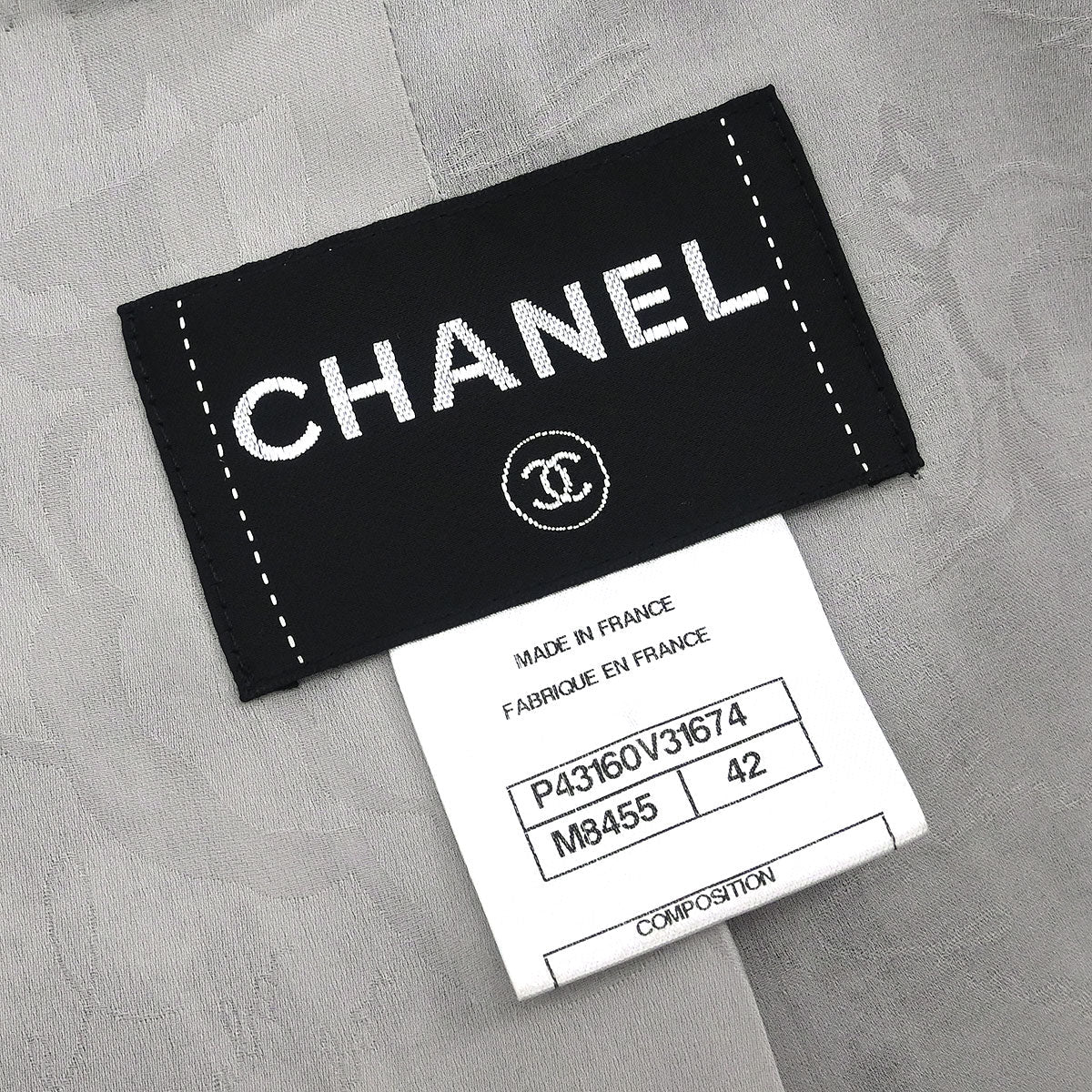 Chanel 2012 Collarless Jacket Gray #42