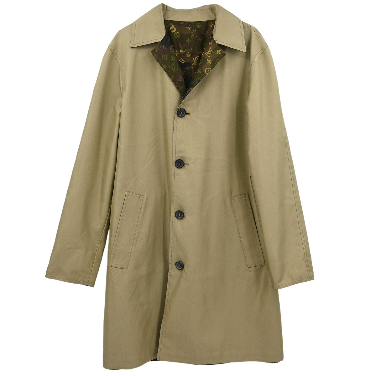 Louis Vuitton Supreme Reversible Coat Monogram Khaki #46